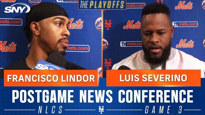 Francisco Lindor says offense needs to execute, Luis Severino gives assessment of start in Mets' NLCS Game 3 loss