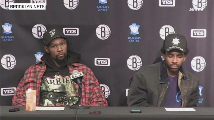 Nets vs Pistons: Kevin Durant and Kyrie Irving on hot shooting, Detroit youthful core, Nic Claxton | Nets Post Game