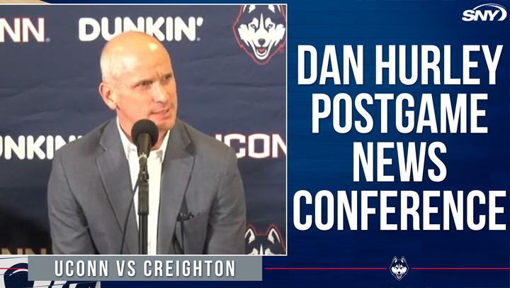 Dan Hurley at postgame conference on UConn's loss to Creighton, ending 28-game home streak.