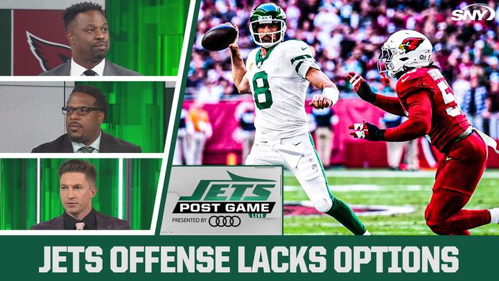 Bart Scott, Willie Colon, and Connor Rogers discuss Jets' offensive identity crisis on SNY.