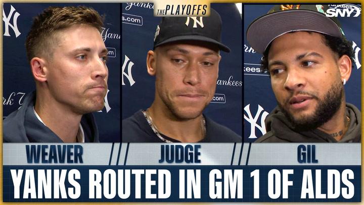 Weaver, Judge, and Gil react to Yankees being routed in Game 1 of ALDS.