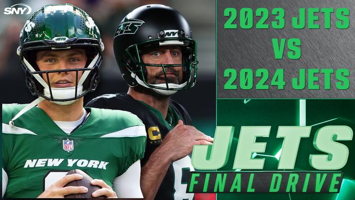 SNY segment compares 2023 vs 2024 Jets; Wilson and Rodgers under spotlight, QB future debated.