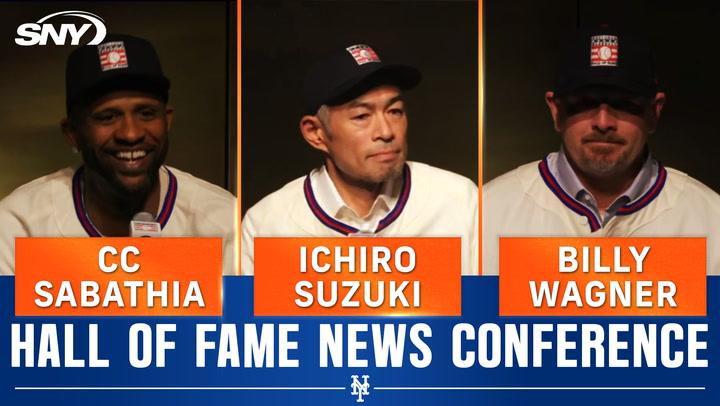 CC Sabathia, Ichiro Suzuki, and Billy Wagner emotional during Baseball Hall of Fame induction