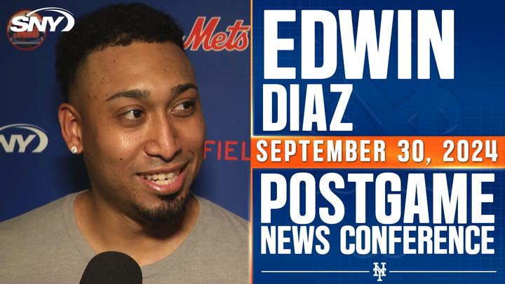 Edwin Diaz recounts what he told Carlos Mendoza after Francisco Lindor's home run in the ninth inning