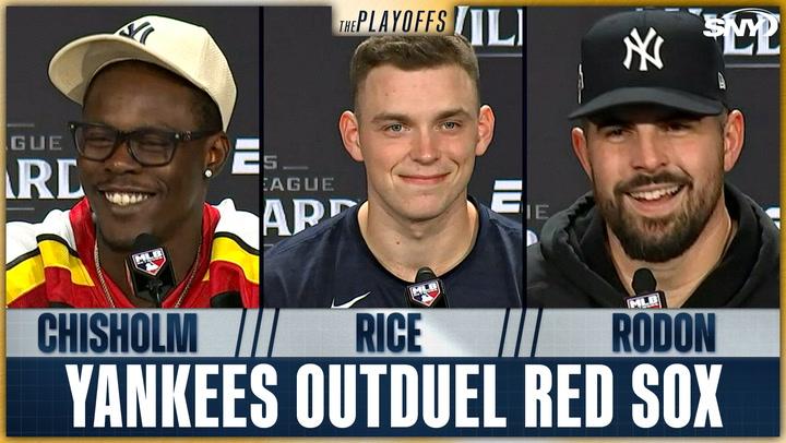 Chisholm, Rice, and Rodon featured as Yankees outduel Red Sox in the playoffs.