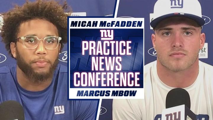 Marcus Mbow explains how Andrew Thomas has helped him adjust to the NFL