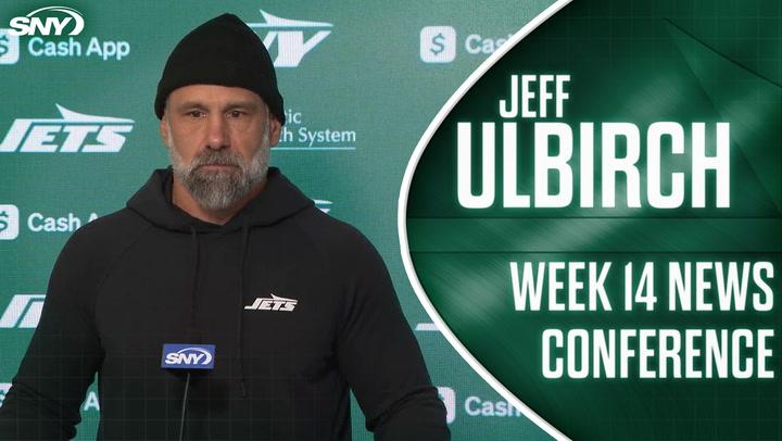 Jets interim head coach Jeff Ulbrich at Week 14 news conference on injury updates, Rodgers.