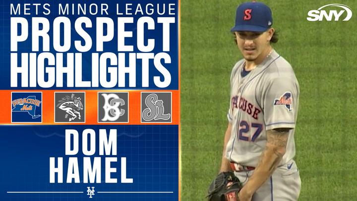 Image showing Mets pitching prospect Dom Hamel, who tossed five scoreless innings in Syracuse win.