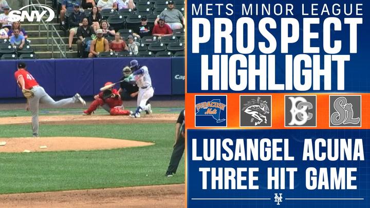 Mets prospect Luisangel Acuna has three hits and drives in two for Syracuse