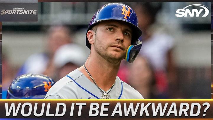 Would a Pete Alonso reunion with Mets be awkward? Plus Dylan Cease and Jose Iglesias rumors | SportsNite