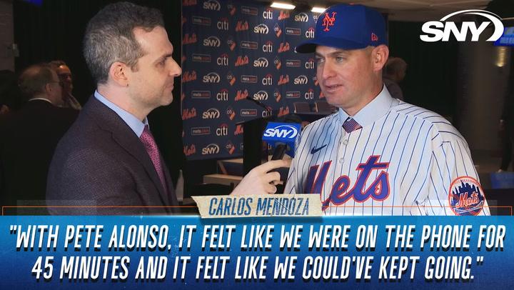 Carlos Mendoza on managing emotions, 45-minute phone call with Mets 1B Pete Alonso