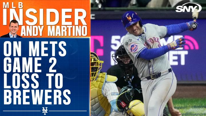 MLB Insider says Mets' Game 2 loss to Brewers came down to a reliever who 'just didn't have it'