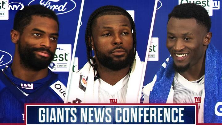 Darius Slayton on 'clarity' of Giants' offense, Kayvon Thibodeaux talks wrestling in offseason