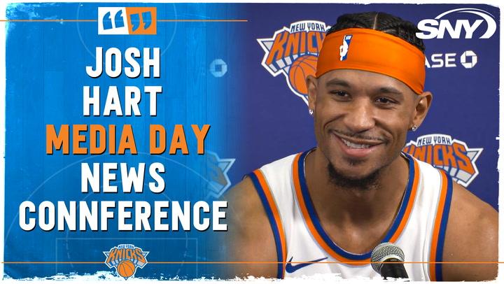 Josh Hart talks Knicks with Karl-Anthony Towns, taking next steps towards a championship | Knicks Media Day