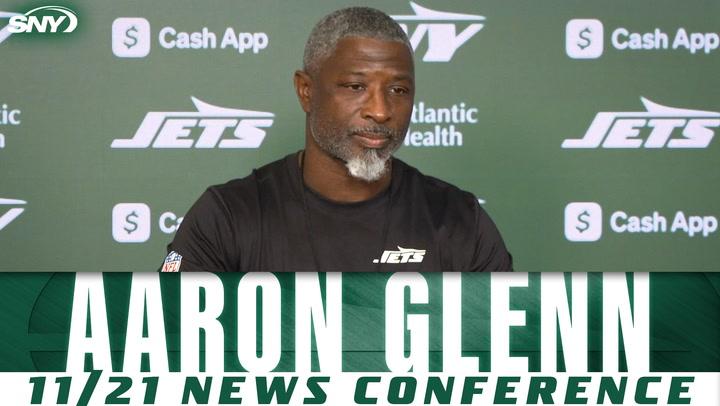 Aaron Glenn at Jets 11/21 news conference