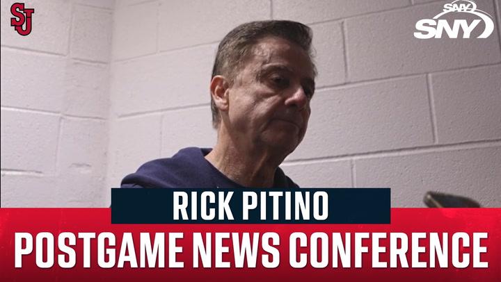 St. John's coach Rick Pitino discusses the team's 73-71 loss to Villanova and key mistakes.