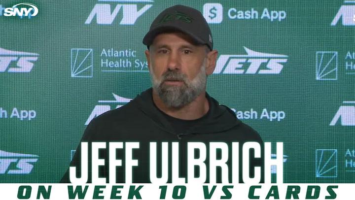 Jets interim head coach Jeff Ulbrich discusses Mike Williams' trade to Steelers, team updates.