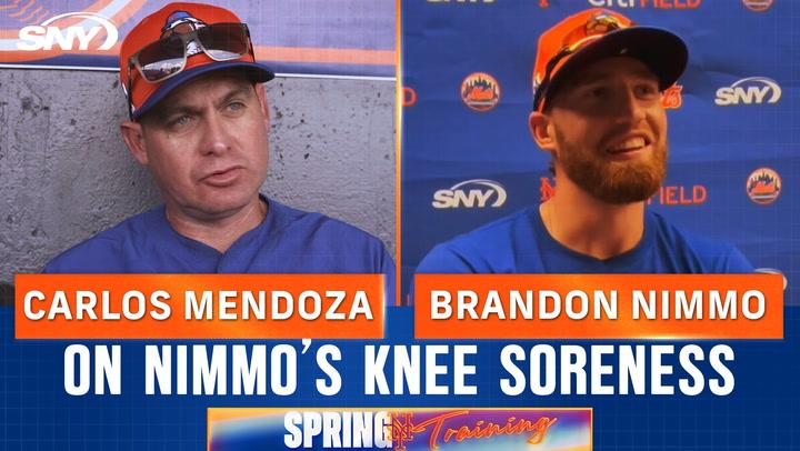 Brandon Nimmo on knee soreness and approximate return to the lineup