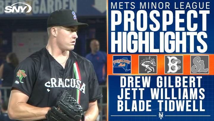 Mets prospects Drew Gilbert, Jett Williams, and Blade Tidwell shine in Syracuse's 10-3 rout.