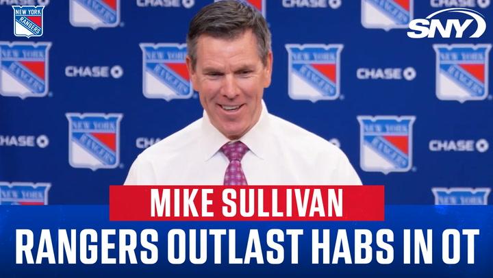 Mike Sullivan reacts as the Rangers outlast the Habs in overtime.