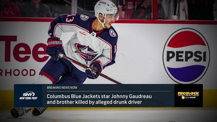 Breaking news headline: Columbus Blue Jackets' Johnny Gaudreau and brother killed in bike accident.