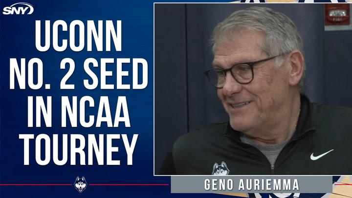 UConn coach Geno Auriemma discusses being a No. 2 seed in NCAA Women's tournament bracket.