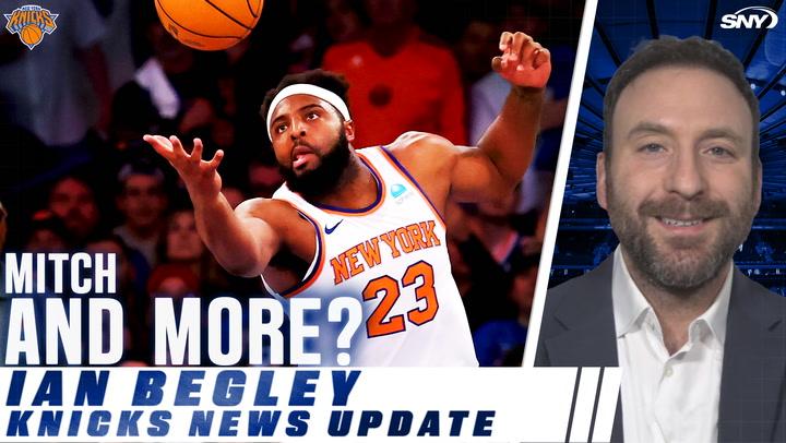 "Mitchell Robinson in action; Knicks' NBA Trade Deadline plans on SportsNite with Ian Begley."