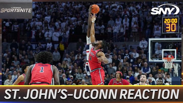 Vin Parise discusses St. John's road win over UConn; game action and analysis on SportsNite.