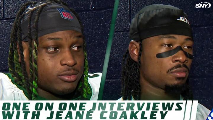 Jets players featured in one-on-one interviews with Jeane Coakley, as seen on SNY.