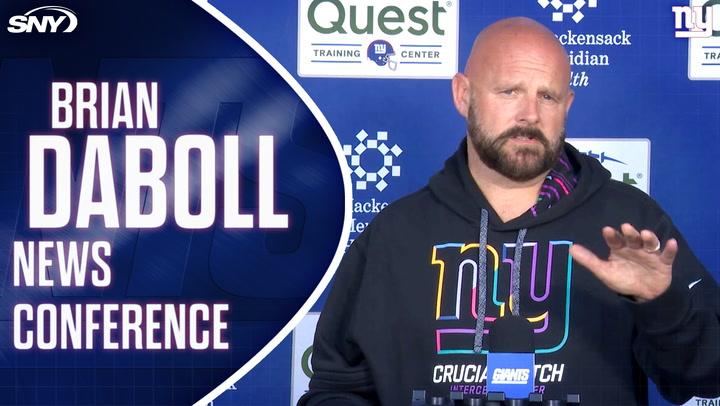 Brian Daboll discusses Giants' offensive struggles and facing rookie QB Jayden Daniels.