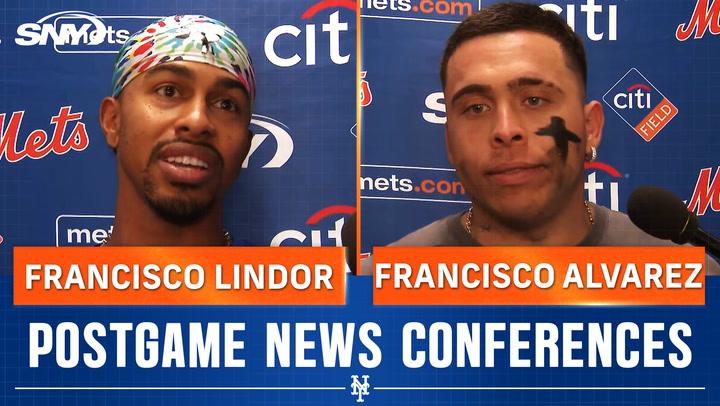 Mets' Francisco Alvarez talks 'feeling better' after big HR, Francisco Lindor on exiting game with 'back tightness'