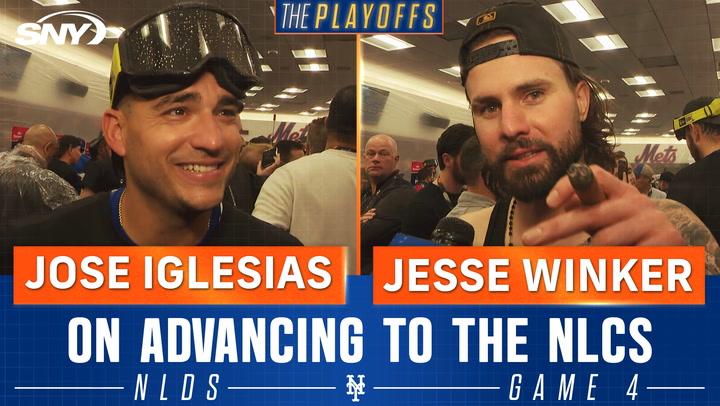 Jose Iglesias credits the Mets organization, Jesse Winker shares emotions after NLDS victory