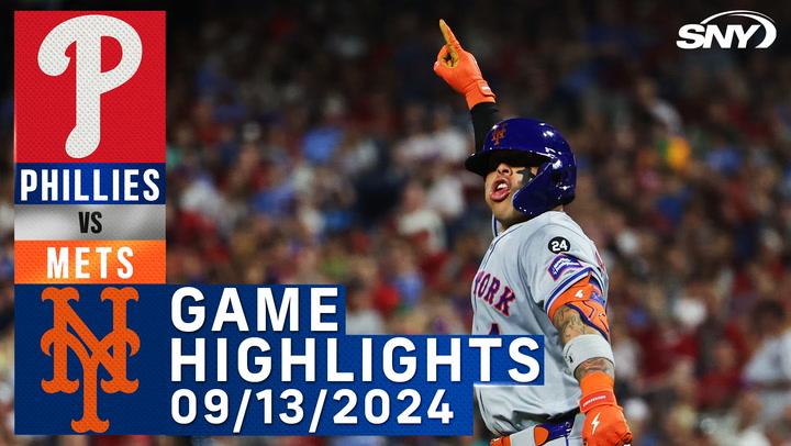 Mets vs Phillies (9/13/2024) | NY Mets Highlights