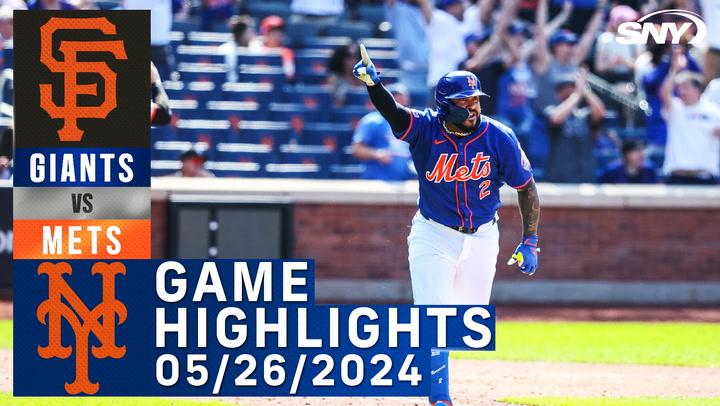 Mets stun Giants with walk-off win (5/26/2024) | NY Mets Highlights