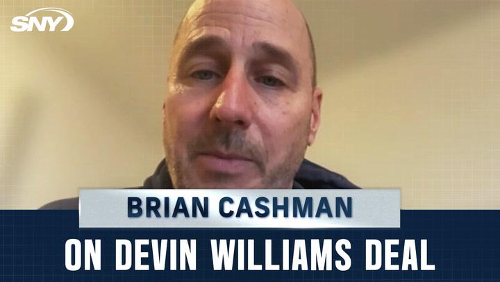 Brian Cashman discusses Yankees acquiring Devin Williams, interest in free agent Alex Bregman.