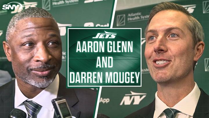 New York Jets' Aaron Glenn and Darren Mougey discuss strategies to turn the team around.