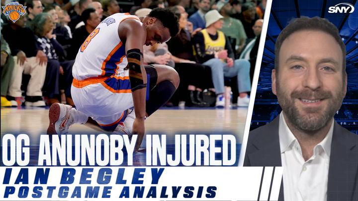 NBA Insider discusses OG Anunoby's injury in Knicks' 128-106 loss to Lakers at MSG on SportsNite.