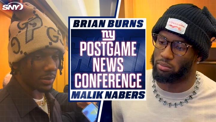 Malik Nabers and Brian Burns express determination after Giants' ninth straight loss.