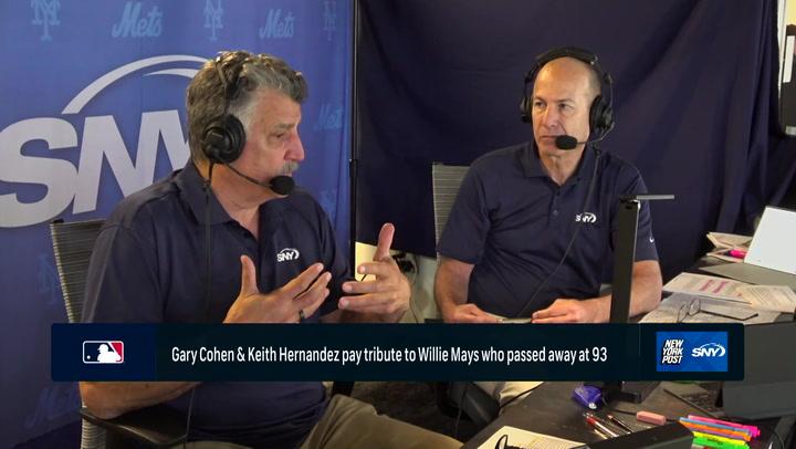 Keith Hernandez and Gary Cohen pay tribute to Willie Mays after news of him passing away