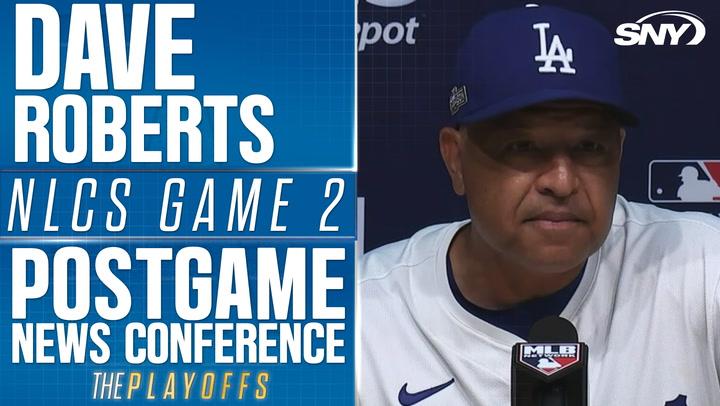 Dave Roberts on Mark Vientos' grand slam in Dodgers NLCS Game 2 loss to the Mets