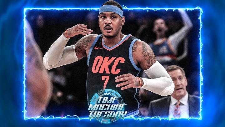 Carmelo Anthony on emotional return to MSG with Thunders vs Knicks in 2017 | Time Machine Tuesday