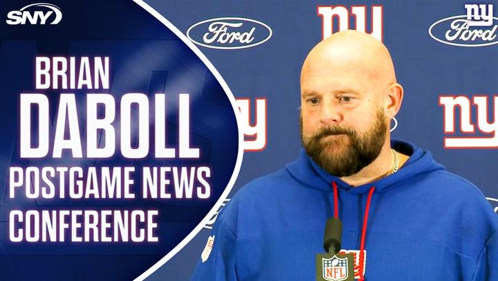 Brian Daboll discusses Giants' 27-20 loss to Cowboys and job security concerns postgame.