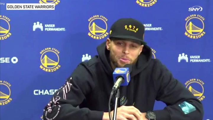 Warriors vs Knicks: Stephen Curry on breaking NBA's all-time 3-point record | Warriors Post Game