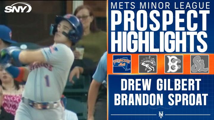 Mets prospects Drew Gilbert and Brandon Sproat shine for Syracuse, featured in SNY's highlights.