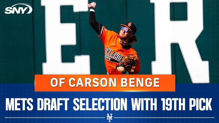 Carson Benge throwing a ball