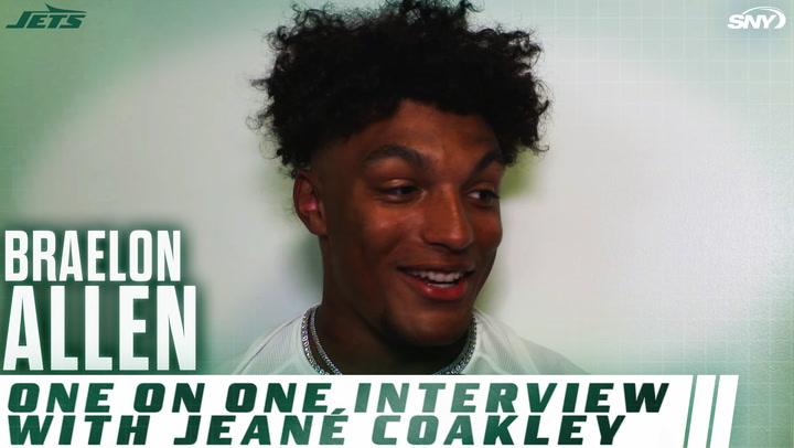 Braelon Allen talks nerves, excitement after preseason debut in a one-on-one interview with Jeane Coakley.