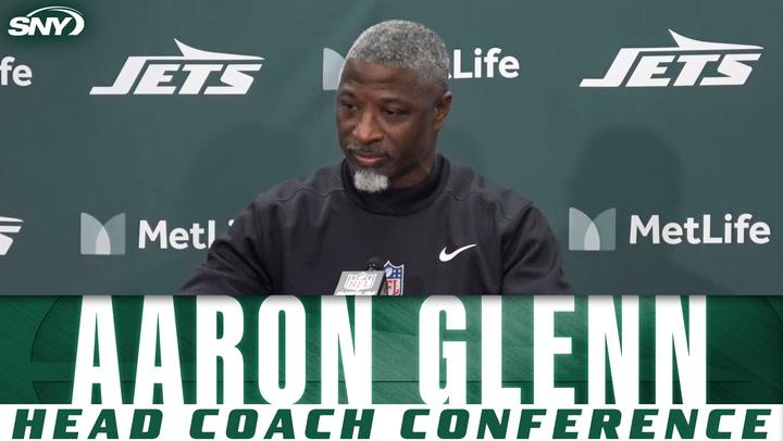 Aaron Glenn at Jets head coach press conference
