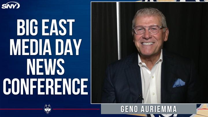 Geno Auriemma at the Big East Media Day news conference.