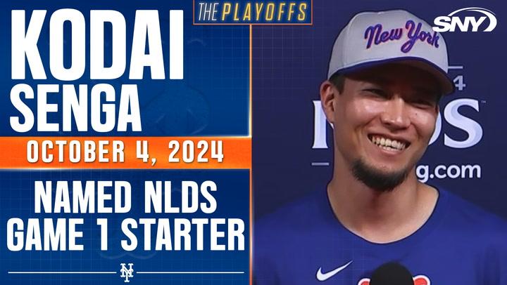 Kodai Senga reacts to being named Mets' NLDS Game 1 starter vs Phillies