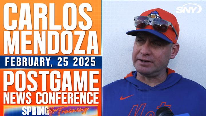 Carlos Mendoza talks Brett Baty, Jose Siri homers and more after Tuesday's Mets spring training game